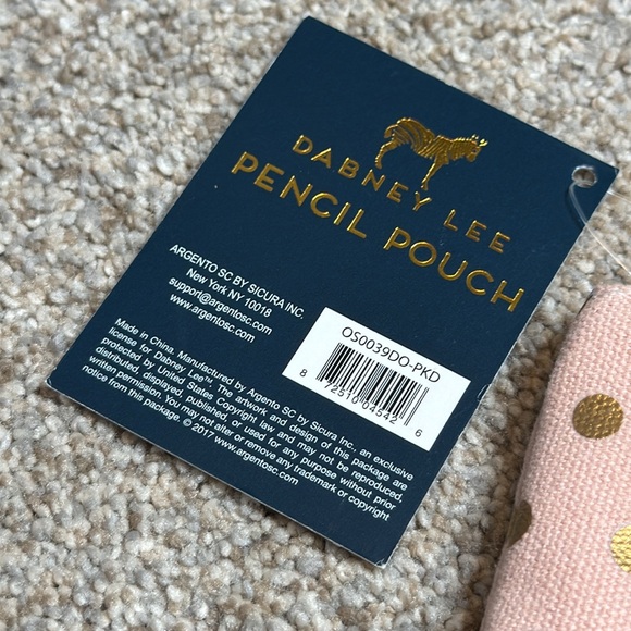 Danny Lee | Pencil Case in Pink & Gold Polka Dot - Picture 5 of 12